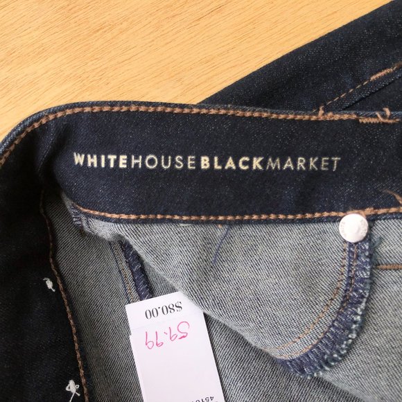 WHITE HOUSE BLACK MARKET THE JEGGNG CROP Women’s Stretch Jeans sz 2L NWT - Picture 5 of 11